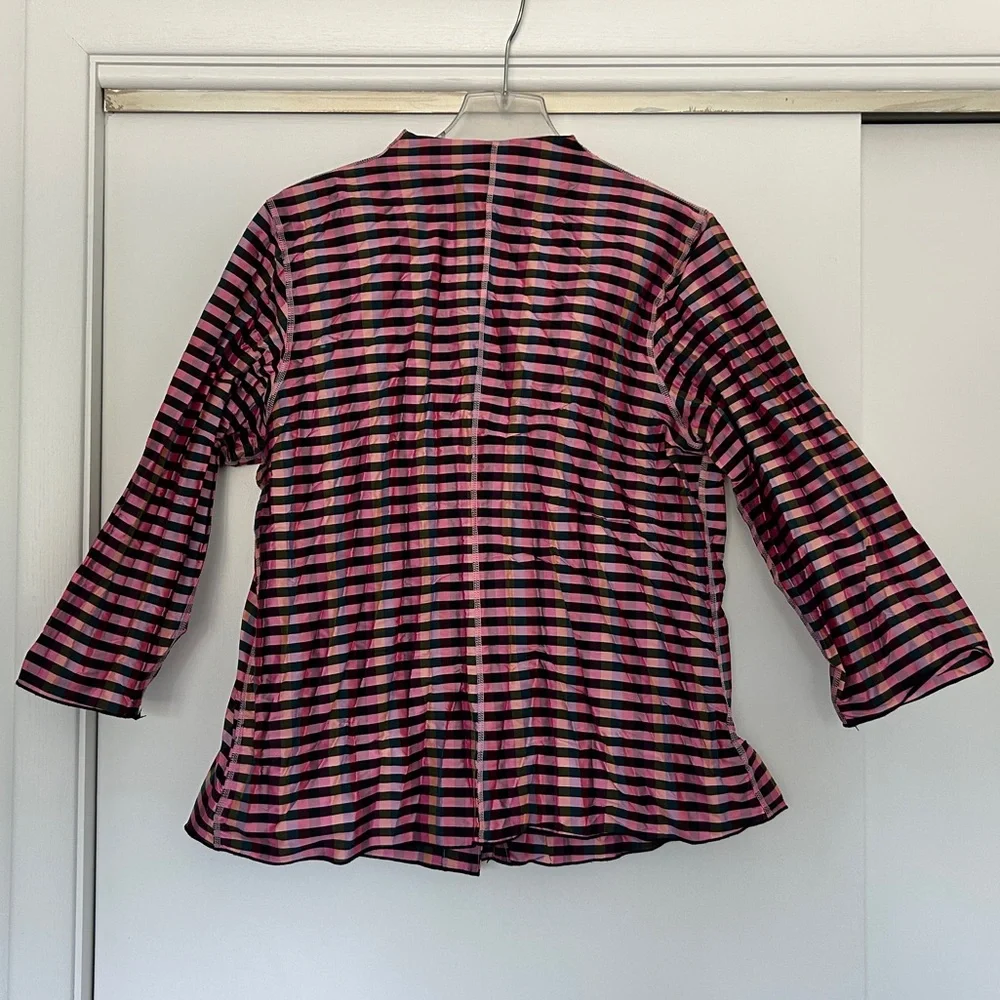 Beluva Colorful Plaid Women's Blouse - Picture 4 of 7